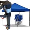 MADELUX Gazebo certificato IGNIFUGO pieghevole acciaio portatile estendibile richiudibile estensibile per fiere eventi stand chiosco tenda tendone mercato mercatino (laterali esclusi) (Blu, 3x3m)