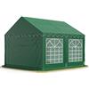 TOOLPORT Tendone per Feste 3x4 m PVC Verde Scuro 100% Impermeabile Gazebo da Giardino Tendone da Esterno Tenda Party