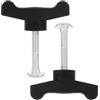 TEHAUX Bulloni con Manopola a T per Tosaerba, 2 Set, Metal ABS Nero | Ricambio per Manico Falciatrice, Installazione Manuale, Serraggio Rapido, Compatibile con 689-00600 e 106-4161