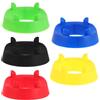 TOYANDONA 5 Pezzi Supporto per Pallone in Plastica, Porta Sfere Rotondo a 4 Angoli in Pp, Facile da Assemblare, Portatile, Resistente alle Intemperie, per Basket e Calcio, Casa e Ufficio