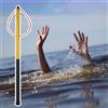 Cuccioletti CucCe Scala di Salvataggio Palo di Salvataggio Regolabile in Fibra Vetro, Attrezzatura in Acqua, Robusto Gancio Sicurezza for Piscina, for, Laghi, Mare