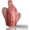 Zib Grips Fondina in pelle OWB compatibile con Browning Hi-Power MK III - Fatta a mano, Marrone, Sinistra