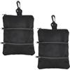 FINGERINSPIRE Borsa portaoggetti per palline da golf con chiusura, 28 cm di lunghezza, in poliestere, con 3 scomparti e cerniere, rettangolare, portatile, per accessori da campo da palla, 2 pezzi