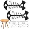 Generic Pioli da ponte - Alluminio Fishbone Tie Down Pali Con Moschettoni | Lega di alluminio Deck Pioli 2 Pezzo Fishbone Tie Down Pali Con Moschettoni Corde Per Campeggio Tavoli Tenda Tavoli Tavole