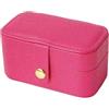 MGFDSX portagioie da Viaggio, Mini Custodia da Viaggio Portatile 5 Pezzi for Anelli(Rose Red)
