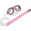 Abaodam Maschera da Snorkeling per Boccaglio, Set Rosa Antiappannamento | Ampio Angolo Visivo, Tenuta Anti Perdita, Silicone e Ps, per Piscina e Mare, Stagione Calda