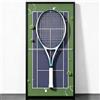 Generic Cornice da parete per collezionisti di racchette da tennis, memorabilia sportiva, pratico espositore da parete per souvenir sportivi, accessorio decorativo da parete per interni (racchetta non inclusa