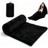 Jinfanshurich Sacco a pelo in pile, 180 x 80 cm, leggero e caldo, portatile, con borsa portaoggetti, lavabile, per campeggio, viaggi e casa