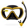 CRESSI dal 1946 - A1 Anti Fog+Epsilon SPE Dry Combo Set Snorkeling Nero/Oro