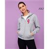 Sol's Felpa donna con zip e cappuccio, regular fit in cotone-polystere Personalizzate o neutre