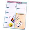 aeioubaby.com Organizer Settimanale Magnetico, 4 Pennarelli Colorati, 12 Calamite, 1 Gomma | Calendario Frigo Italiano 43x32cm Lavagna Cucina | Organizer Memo Lista della Spesa Menù | Scatola idee regalo