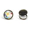 So Sweet Anello cabochon, insiemefiori astratti, multicolore, bronzo (ref.21).