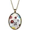 So Sweet Collana cabochonfiori astratti - Regalo di Natale per idea regalo moglie - San Valentino- regalo di compleanno - bronzo (ref.21).