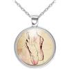 So Sweet Collana cabochon, collana illustrata danza classica, Regalo di Natale per idea regalo moglie - San Valentino- regalo di compleanno - argento antico (ref.72a).