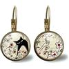 So Sweet Orecchini cabochon il gatto del paese - Regalo di Natale per idea regalo moglie - San Valentino-regalo di compleanno (ref.32).