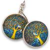 So Sweet Orecchini cabochon Klimt l'albero della vita, Regalo di Natale per idea regalo moglie - San Valentino- regalo di compleanno - argento antico (ref.59a).