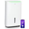 Klarstein DryFy Connect 50 Deumidificatore Casa per Muffa e Umidità Silenzioso, Portatile Smart, Ambiente Professionale Elettrico Basso Consumo, WiFi 50L con Display LED