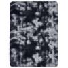 VKZ Tappeto Salotto Moderno 80 x 120 cm, Tappeto Grande Salotto a Pelo Lungo, Morbido e Antiscivolo, Tappeto Salotto Lavabile in Lavatrice, per Camera da Letto e Cameretta,NERO-GRIGIO