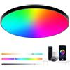 Eregou Lampada da soffitto LED dimmerabile, 24W 2400LM Smart RGB LED plafoniera Alexa, lampada da soggiorno IP44 Lampada da camera da letto, compatibile con Alexa APP Google Assistant, 2700K-6500K
