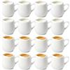 VETOLAKA 12 bricco per latte in porcellana, 50 ml, piccolo bricco per latte in ceramica con manico, bricco per espresso, bricco per schiumatore, mini bricco per panna, cappuccino, latte art, latte, salse