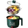 Keltorio Hot Pot - Pentola elettrica da 1,8 l, 220 V, 600 W, portatile, antiaderente, per bistecca, pasta, zuppa, uova, avena, dormitorio, vapore, casa (verde)