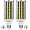 DragonLight 60W Lampadina LED Mais Super Luminosa (Sostituisce 200W MH/HPS) - LED Edison E27/E40-3000K Bianco Caldo 7200LM per Illuminazione Commerciale - Garage Officina Ufficio Cortile (2 Pezzi)