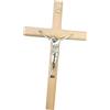 LOVIVER Crocifisso Da Parete in Legno, 11,5x20 Cm Scultura Di Gesù, Statua Religiosa, Statuetta Sacra, Gesù Crocifisso, Decorazione per Natale, Pasqua, Giorno Del Ringraziamento, Colore Del Legno