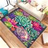 Generic Tappeto Da Soggiorno, Tappeto Fiori Delle Piante 3D, Tappeto Da Camera Da Letto Per La Casa In Morbida Flanella Memory Foam, 120 X 160 Cm - Pulizia Facile Con Supporto In Gomma -12732493635