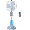 Inferramenta Koem Ventilatore elettrico a piantana con 3 velocità, telecomando, timer, nebulizzatore, diametro pale 40 cm