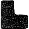 HSNAXingLife Tappeto da bagno a forma di L, Tappetino da doccia angolare,Tappetino da bagno con ciottoli antiscivolo, Cuscinetti per i piedi,Morbido assorbente,Lavabile in lavatrice (Nero)
