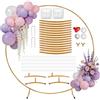 BUERPINKING Kit per arco per palloncini, 2,2 m, in metallo, riutilizzabile, per matrimoni, lauree, cerimonie (oro, 1,8 m)