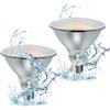 EACLL IP65 Lampadine LED E27 PAR38 18W Equivalente 120W, Pacco da 2, 1700lm 2700K Bianco Caldo, Faretti AC 230V senza Sfarfallio, Angolo a Fascio 60° Spot, Non Dimmerabile Lampade Riflettore