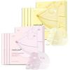 medicube Set di Gel Mak per Tono Irregolare & Luminosità | Gel Mask Rosa al Collagene PDRN (4 pz) e Gel Mask Gold Illuminante alla Curcuma e Acido Cogico(4pz), Set Skincare Coreana