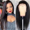Urshiney 13x4 Lace Front Human Hair Wig Parrucca Capelli Umani Naturale Yaki Pre Plucked With Baby Hair 180% Density Umani Brasiliani Vergini Neri 30 Pollici