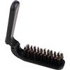 GENERIC Spazzola per capelli pieghevole - Strumento portatile per la toelettatura con setole di cinghiale | per lo styling della barba da uomo in viaggio | Spazzola testurizzata compatta per stirare