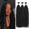 TOOPBIUTI Deep Wave Bulk Hair for Braiding 22 Inch Natural Curly Hair for Boho Braids No Weft Wet and Wavy Braiding Hair Extensions for women (1B#, 22inch-3pc)