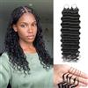 Renyarch Miracle Deep Wave Mini Knots Crochet Human Hair Bundles for Black Women 16 Pollici Crochet Human 50g 40c Black Water Wave Wet and Wavy Invisible Knotless Curly Extensions