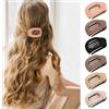 SDFWGG 6 Pezzi Mollette Capelli Piatte Fermaglio Piatto Clip Piatta per Pinza Donna Mollettone Capelli Donna per Chignon Basso Raccolto e Mezza Coda