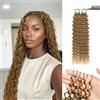 Renyarch Miracle Deep Wave Mini Knots Crochet Human Hair Bundles for Black Women 22 Pollici Crochet Human 50g 40c 27# Water Wave Wet and Wavy Invisible Knotless Curly Extensions