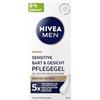 NIVEA MEN Gel Sensitive per la cura della barba e del viso, ad assorbimento rapido per la pelle sensibile degli uomini, lenitiva cura del viso per alleviare le irritazioni della pelle (50 ml)
