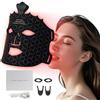 AURIVEE Maschera viso a LED, 7 colori, luce rossa, con 240 fasci di luce, senza fili, in silicone, portatile e pieghevole, per la cura quotidiana della pelle a casa e in viaggio