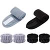 MERVYNGLYNNHUNTER Set da 7 pezzi Fascia capelli trucco regolabile, fasce elastiche trucco regolabili, fasce per cura della pelle, include 2 fasce per testa, 4 fasce polso, 1 elastico per capelli, per viaggi, fitness