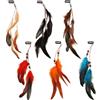 SSKHE 6 extension per capelli con piume in stile bohémien, accessori fai da te, extension per capelli hippie, forcina per capelli per donne e ragazze, fatta a mano, per Halloween, cosplay