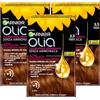 Garnier Olia Tinta Capelli Permanente Senza Ammoniaca Colorazione con Oli di Fiori di Origine Naturale ad Azione Illuminante e Nutriente Colore 5.3 Castano Dorato - 3 Confezioni
