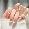 Kaiperala 30 unghie finte lunghe a bara a pressione sulle unghie a pressione sulle unghie, rosse, ombre rosse, colla rimovibile su acrilico, accessori per unghie finte per donne e ragazze