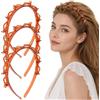 Elegaperma 3 fasce per capelli con clip, cerchietto per capelli ricci | Cerchietto per capelli con mollette per donne e ragazze, accessorio per lo styling, 11,2 x 13,7 cm