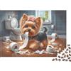6N2X9A4S Cagnolino Bagno Puzzle 1000 Pezzi Carta Puzzle per Adulti Tema Animale Divertente Gioco di Puzzle 1000 Pezzi Relax Famiglia Regalo Casa 38x26cm/1000pcs