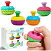 LEADSTAR Thumb Rocker - Giocattoli sensoriali in silicone, 4 pezzi, per autismo, ADHD, ansia, texture divertenti, giocattolo Fidget da scrivania elastico per bambini e adulti