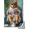 XRUGTKIHZTWF Cane Divertente Bagno Puzzle 1000 Pezzi Puzzle per Adulti Carta Scena Rilassante Gioco di Puzzle 1000 Pezzi Famiglia Decorazione Regalo 38x26cm/1000pcs