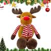 Dorclife Giocattoli di Peluche Natalizi 40 CM - Renna e Babbo Natale Bambola Carino Animali Decorazioni Regali per la Festa (Renna)